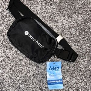 Pure Barre Black Belt Bag